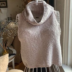 Free People sleeveless turtleneck sweater top
